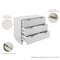 Manhattan Comfort Granville White 5-Drawer Tall Dresser, 3-Drawer Standard Dresser and 6-Drawer Double Dresser GRAN031 - alternate 3